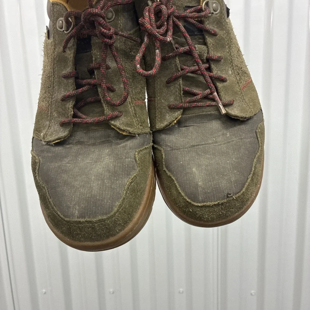 Teva Mens Suede Leather Casual Fair Sneakers Shoes Brown Green - Men Size 13